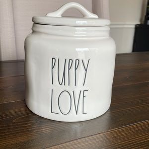 Rae Dunn Dog treat jar PUPPY LOVE